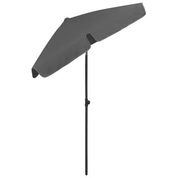 Beach Umbrella Anthracite 180x120 cm - UV Protection & Durable