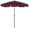 Beach Umbrella Bordeaux Red 180x120 cm Colour bordeaux red Size 180 x 120 cm Quantity in Package 1 