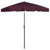 Beach Umbrella Bordeaux Red - UV Protection & Tilt Function