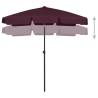 Beach Umbrella Bordeaux Red - UV Protection & Tilt Function