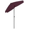 Beach Umbrella Bordeaux Red - UV Protection & Tilt Function