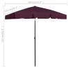 Beach Umbrella Bordeaux Red - UV Protection & Tilt Function