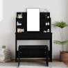 Dressing Table with Mirror Black - Elegant Bedroom Furniture