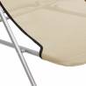 Folding Beach Chairs - 2 pcs Cream Textilene & Steel