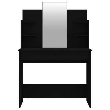 Dressing Table with Mirror Black - Elegant Bedroom Furniture