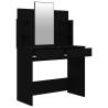 Dressing Table with Mirror Black - Elegant Bedroom Furniture