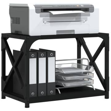 2-Tier Black Printer Stand | Organize Your Workspace