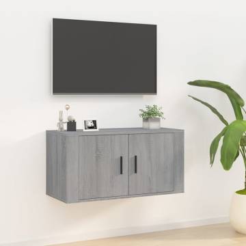 Wall Mounted TV Cabinet Grey Sonoma | Stylish & Practical