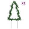 Decorative Christmas Lights with Spikes - 3 pcs Tree 50 LEDs