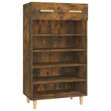 Shoe Cabinet Smoked Oak | 60x35x105 cm | Stylish & Durable