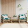 Garden Chairs with Cushions 2 pcs Impregnated Wood Pine Colour natural impregnated Quantity in Package 1 Model armchair 