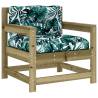 Wooden Garden Chairs with Cushions - 2 pcs - Pine