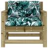 Wooden Garden Chairs with Cushions - 2 pcs - Pine