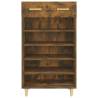 Shoe Cabinet Smoked Oak | 60x35x105 cm | Stylish & Durable