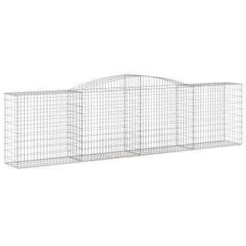 Arched Gabion Basket 400x50x100/120 cm - Galvanised Iron