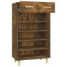 Shoe Cabinet Smoked Oak | 60x35x105 cm | Stylish & Durable