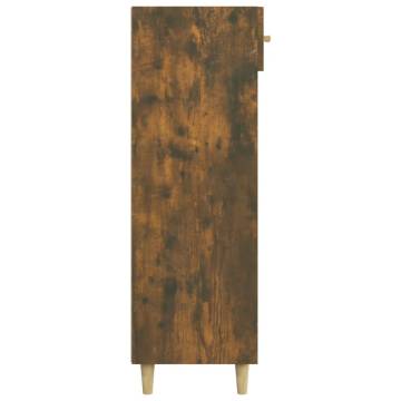 Shoe Cabinet Smoked Oak | 60x35x105 cm | Stylish & Durable