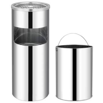 Elegant 30L Stainless Steel Ashtray Dustbin for Hotels & More