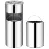 Ashtray Dustbin Hotel 30 L Stainless Steel Colour silver Number of bins 1 