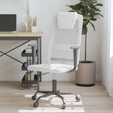 Comfortable White Mesh Office Chair - Stylish & Adjustable