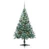 Frosted Pre-lit Christmas Tree with Ball Set - 150 cm