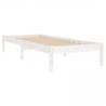 White Solid Wood Bed Frame 90x200 cm - Timeless Design