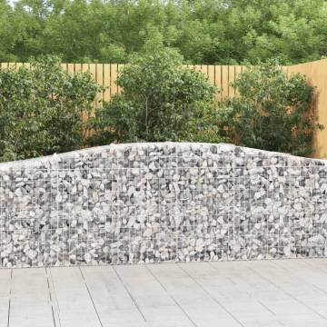 Arched Gabion Baskets 2 pcs 400x50x80/100 cm - Galvanised Iron