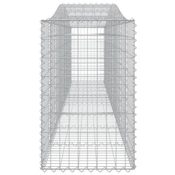 Arched Gabion Baskets 2 pcs 400x50x80/100 cm - Galvanised Iron