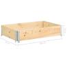 Raised Bed 50x100 cm Solid Pine Wood - Garden Planter