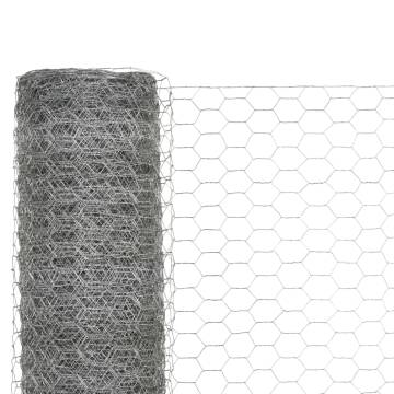 Chicken Wire Fence Galvanised Steel 25x1.2m - HipoMarket