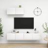 TV Cabinets 3 pcs High Gloss White Engineered Wood Colour high gloss white Quantity in Package 3 Width 80 cm 