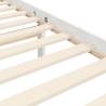 White Bed Frame with Headboard 90x200 cm - Solid Wood