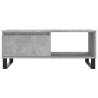 Elegant Concrete Grey Coffee Table - Engineered Wood 90x50x36.5 cm