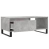 Elegant Concrete Grey Coffee Table - Engineered Wood 90x50x36.5 cm