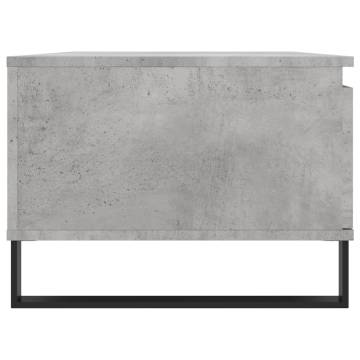 Elegant Concrete Grey Coffee Table - Engineered Wood 90x50x36.5 cm