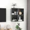 Wall Cabinets 4 pcs High Gloss Grey – Stylish & Practical