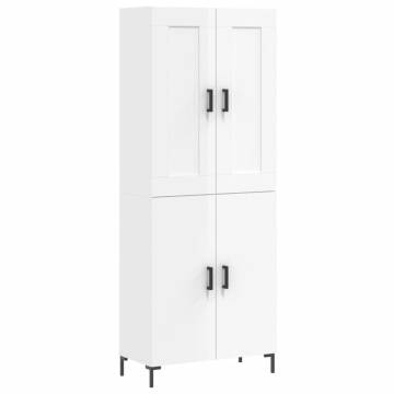 High Gloss White Highboard - Stylish Storage Solution | Hipomarket