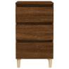 Stylish Brown Oak Bedside Cabinet - Engineered Wood 40x35x70 cm