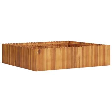 Garden Raised Bed 100x100x25 cm - Solid Acacia Wood Planter