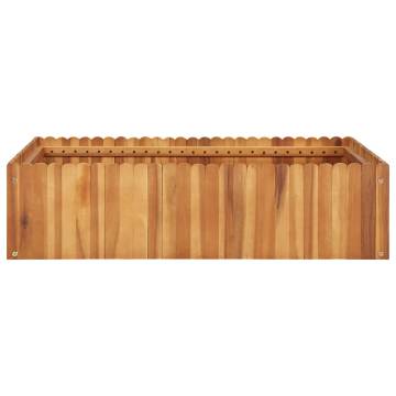 Garden Raised Bed 100x100x25 cm - Solid Acacia Wood Planter