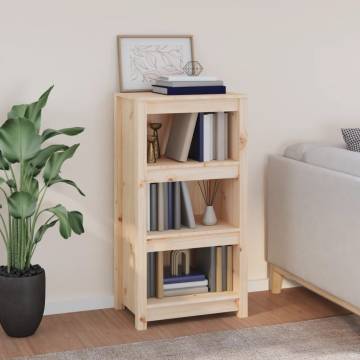 Book Cabinet 50x35x97 cm - Solid Wood Pine Storage Solution