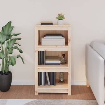 Book Cabinet 50x35x97 cm - Solid Wood Pine Storage Solution