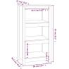 Book Cabinet 50x35x97 cm - Solid Wood Pine Storage Solution