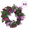 Artificial Flower Garlands 6 pcs Spring Light Purple 250 cm Colour purple 