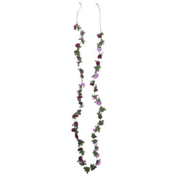 Artificial Flower Garlands - 6 pcs Spring Light Purple - 250 cm