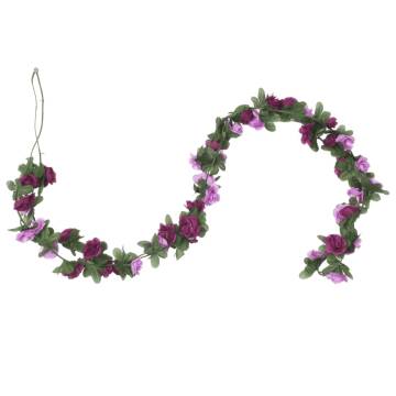 Artificial Flower Garlands - 6 pcs Spring Light Purple - 250 cm