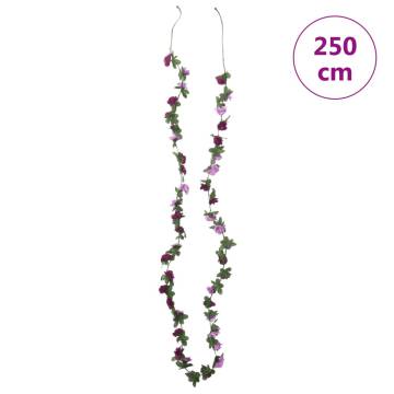 Artificial Flower Garlands - 6 pcs Spring Light Purple - 250 cm