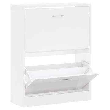 Shoe Cabinet High Gloss White - Stylish Storage Solution