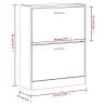 Shoe Cabinet High Gloss White - Stylish Storage Solution