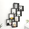 Wall Cube Shelf Black 90x15x119 cm Engineered Wood Colour black Quantity in Package 1 Number of Pieces 